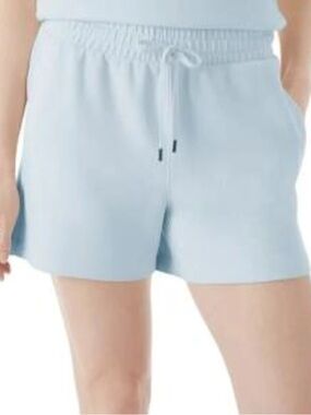 Sandwash Light Blue Women's Drawstring Lounge Shorts